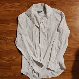 Van Heusen White Textured Dress Shirt